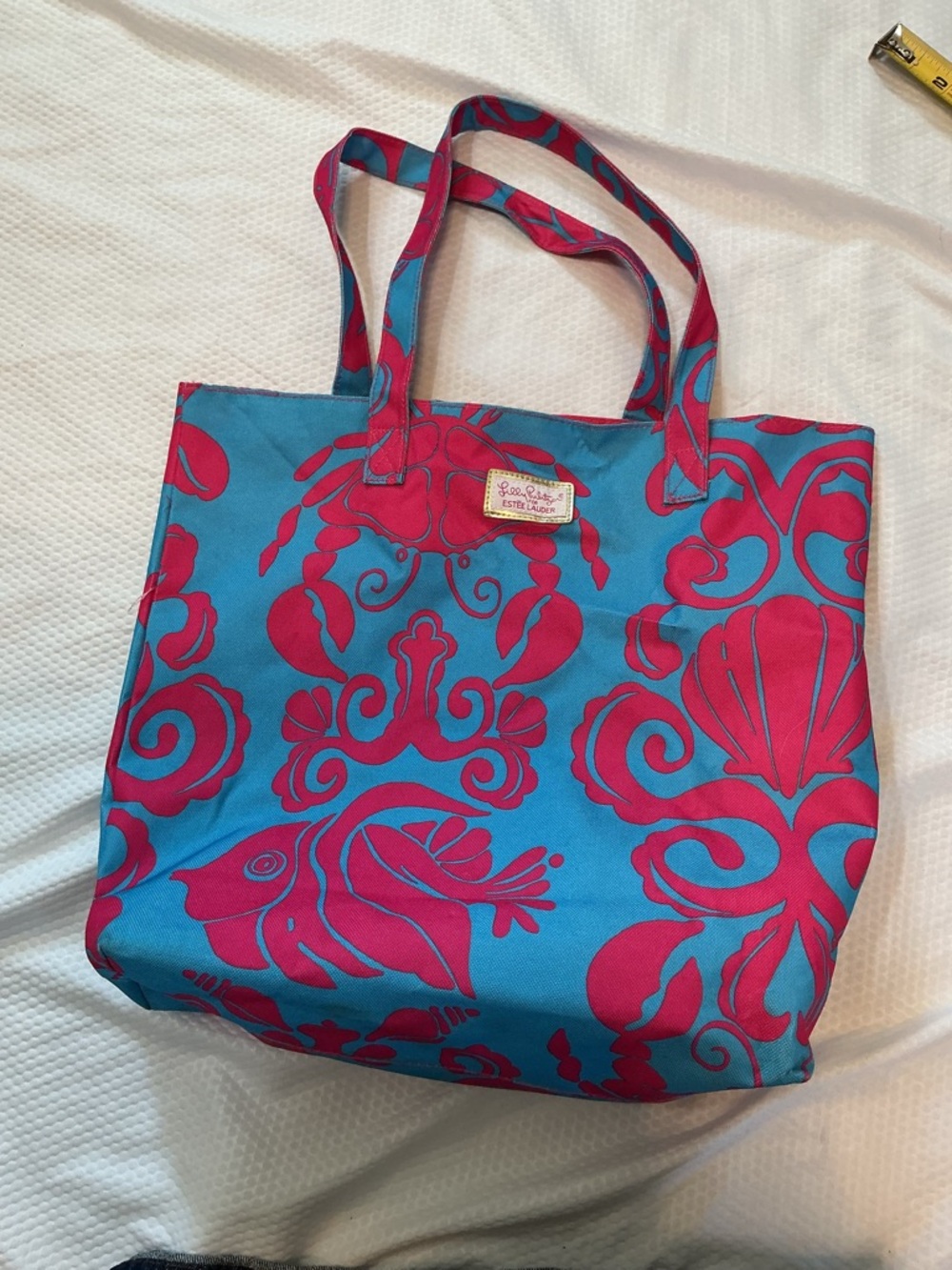 Lilly Pulitzer Teal and Magenta Floral Tote